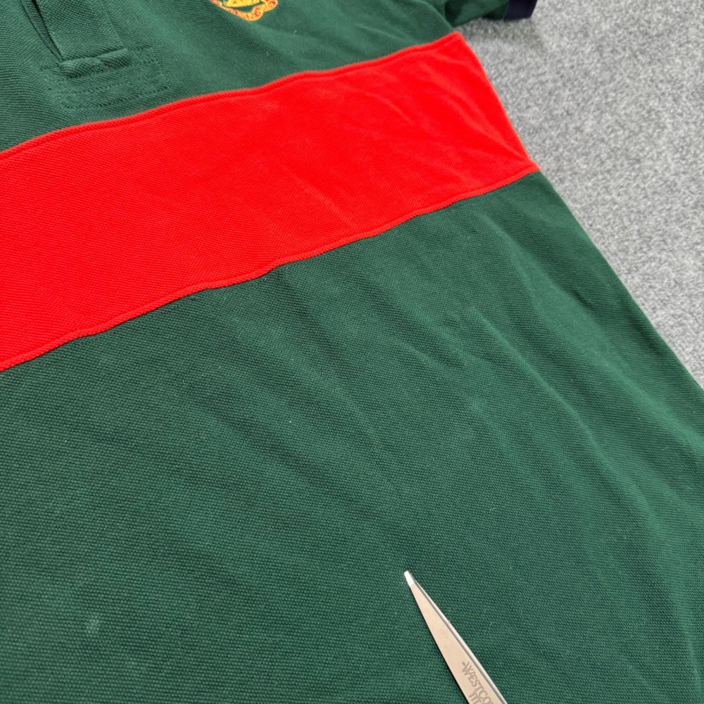 Polo Ralph Lauren Kids L (16/18) Green Red Crest Logo Short‎ Sleeve Polo Shirt - Picture 8 of 12
